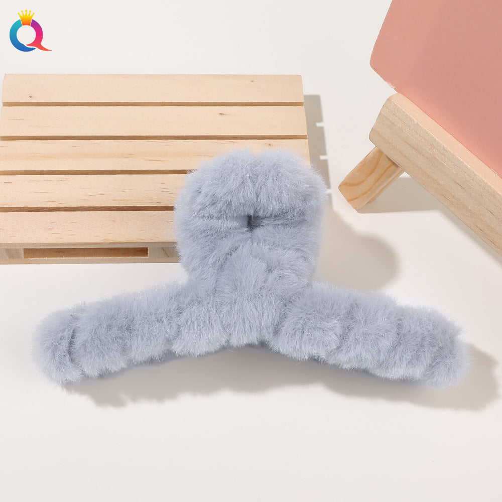 Wholesale Plush Hair Clip Large Size Plush Hair Clip
